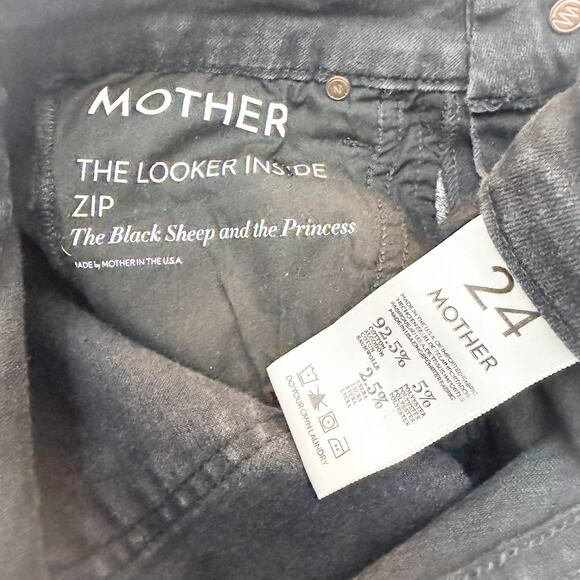 Mother The Looker Inside Zip The Black Sheep and the Princess Denim Jeans SZ 24 - Picture 7 of 9